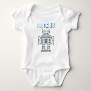 Personlig söt robotleksak bebis pojke 1-årsdag tröja