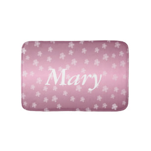 Personlig Söt Rosa Blommigt Bath Mat Badrumsmatta