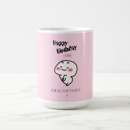 Personlig, söt rosa födelsedag mugg