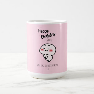 Personlig, söt rosa födelsedag mugg