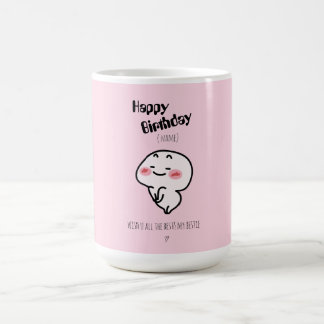 Personlig, söt rosa födelsedag mugg