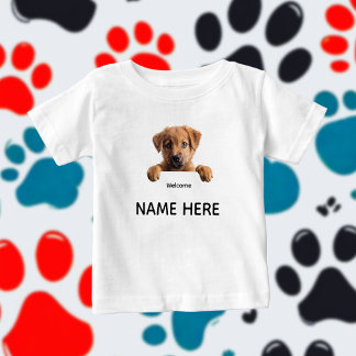 Personlig söt välkomstvalp t shirt