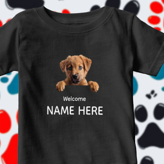Personlig söt välkomstvalp t shirt