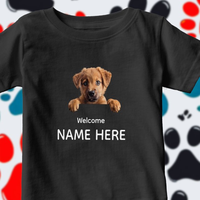 Personlig söt välkomstvalp  t shirt (Skapare uppladdad)