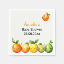 Personlig söta citrusfrukt baby shower