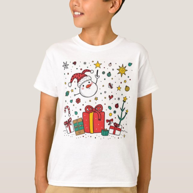 personlig söta julbarn t-shirts (Framsida)