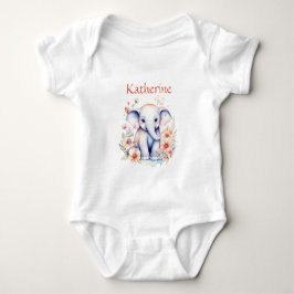 Personlig sötn illustration av en baby elefant t shirt