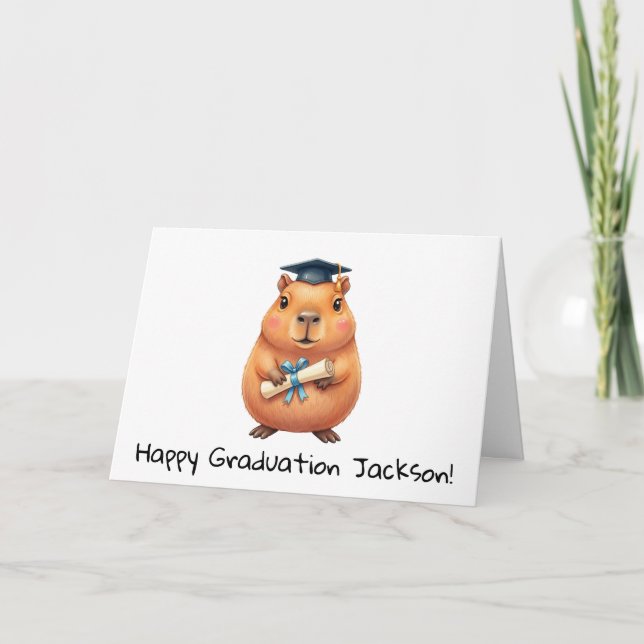 Personlig sötnos Capybara-examen  Kort (Framsida)