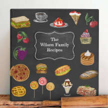 Personlig sötnos chalkboard-mat familje recept