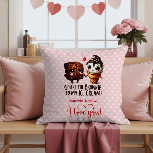 Personlig sötnos mat Alla hjärtans dag kastkudde Kudde (Personalized Cute Food Valentine Throw Pillow)