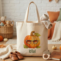 Personlig sötnosig pumpa höst shoppingväska