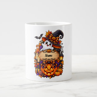 Personlig sötsaker spök Halloween fotot-shirt Jumbo Mugg