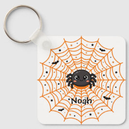 Personlig sötsaklig spindelnäts Halloween Nyckelring