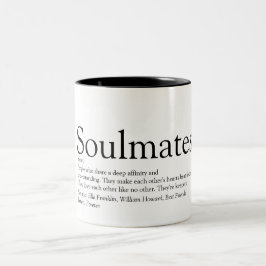 Personlig Soulmates definition av två-tonkaffe Två-Tonad Mugg