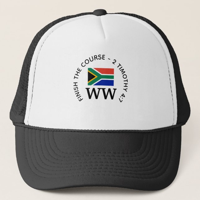 Personlig SOUTH AFRIKA Flagga MONOGRAM Golf Keps (Framsida)