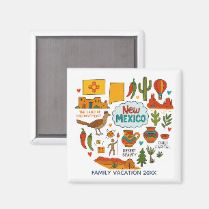 Personlig souvenir från familjesemester i New Mexi Magnet