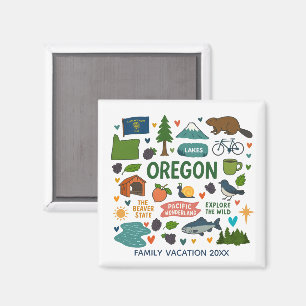 Personlig souvenir från Oregonfamiljens resa Magnet