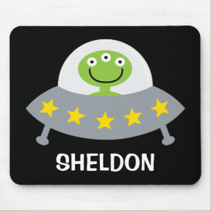 Personlig Space Alien Mousepad för barn Musmatta