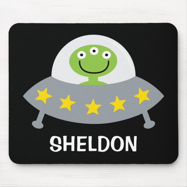 Personlig Space Alien Mousepad för barn Musmatta (Framsidan)