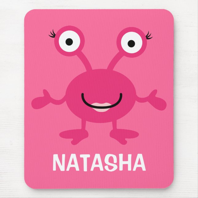 Personlig Space Alien Mousepad för barn Musmatta (Framsidan)