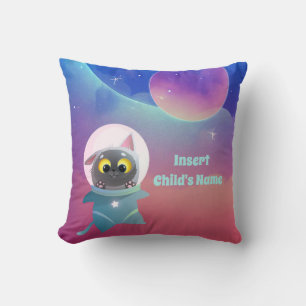 Personlig Space Cat Dekorativ kudde