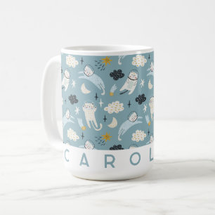 Personlig Space Cats Mugg Anpassat namn för Cute