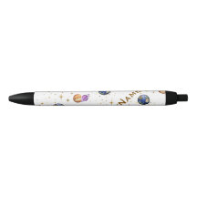 Personlig Space Themes Planets & Stars Namn Pen"