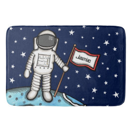 Personlig Spaceman Astronaut Cosmonaut Bath Mat Badrumsmatta
