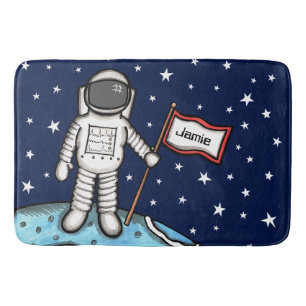 Personlig Spaceman Astronaut Cosmonaut Bath Mat Badrumsmatta