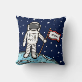 Personlig Spaceman Astronaut Cosmonaut Cushion Kudde