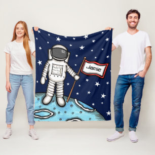 Personlig Spaceman Astronaut Cosmonaut Ull B Fleecefilt