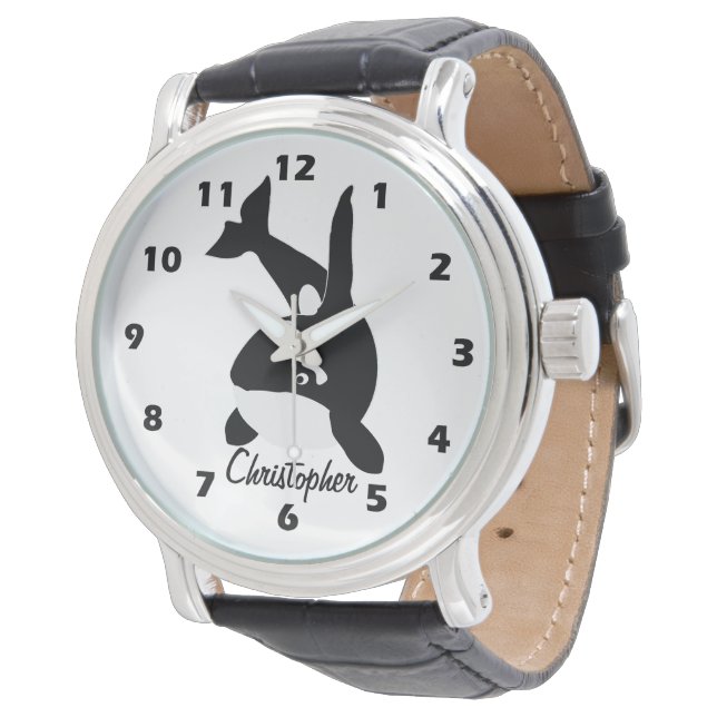 Personlig Späckhuggar-design Armbandsur (Vinklad)