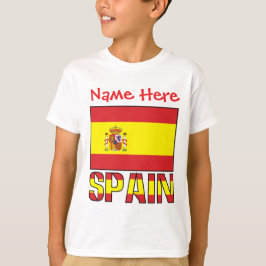 Personlig spansk flagga arv pojkar's t shirt