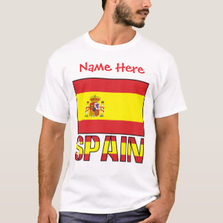 Personlig spansk flaggaherbjudande herr- t shirt