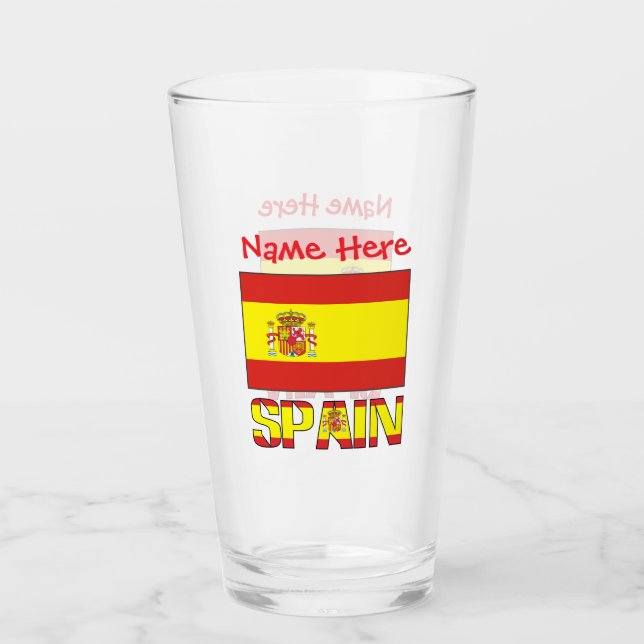 Personlig spansk flaggaheritagedesign glaskopp (Framsida)
