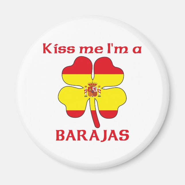 Personlig Spanska Kiss Me Jag är Barajas Magnet (Framsidan)