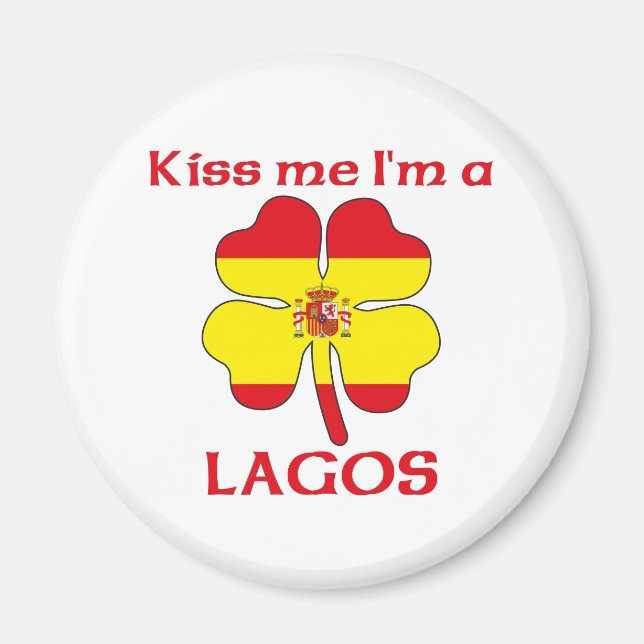 Personlig Spanska Kiss Me Jag är Lagos Magnet (Framsidan)