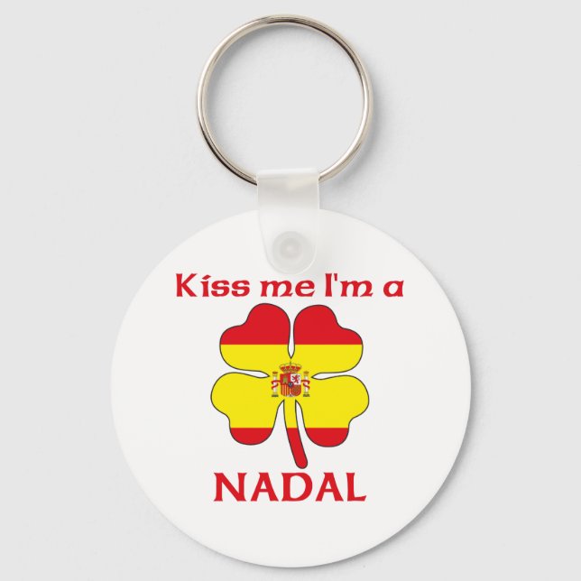 Personlig Spanska Kiss Me Jag är Nadal Nyckelring (Framsida)