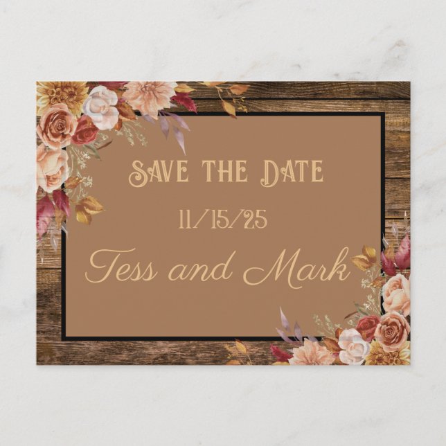 Personlig Spara datum Inbjudan Vykort (Framsida)