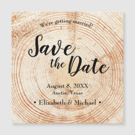 Personlig Spara datumet för utskrivet faux Wood