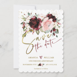 Personlig Spara datumkort i 50:e Bröllop Inbjudningar