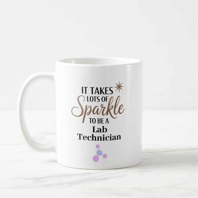 Personlig Sparkle Lab-tekniker Kaffemugg (Vänster)
