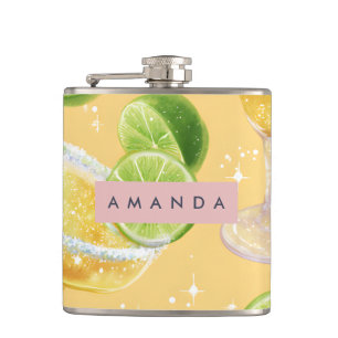 Personlig Sparkle Margarita & Lime Fickplunta
