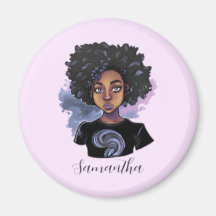 Personlig Sparkling African American Woman Magnet