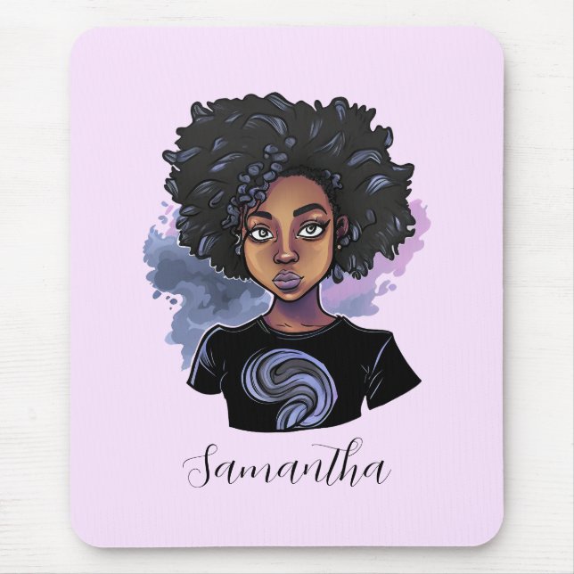 Personlig Sparkling African American Woman Musmatta (Framsidan)