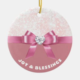 Personlig Sparkling Snowflake Helgdag Ornament