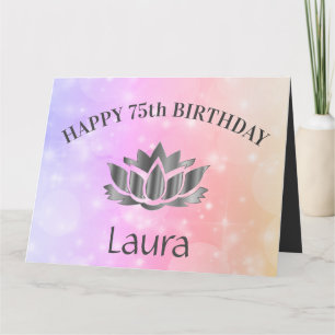 Personlig Sparkly 75:e Birthday Kort