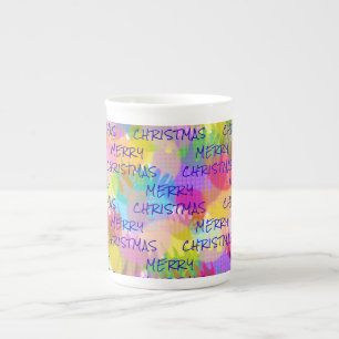 PERSONLIG SPARKLY FÄRGAD GOD JUL BENPORSLIN MUGG