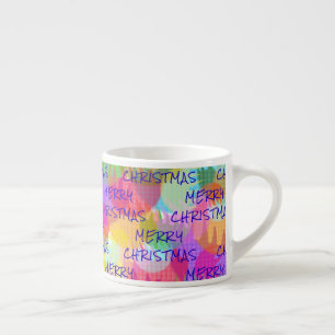 PERSONLIG SPARKLY FÄRGAD GOD JUL ESPRESSOMUGG