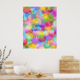 PERSONLIG SPARKLY FÄRGAD GOD JUL POSTER
